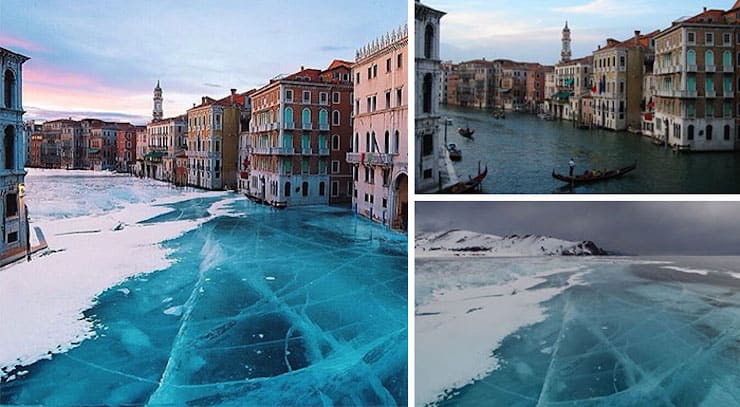 покрытая льдом Венеция
